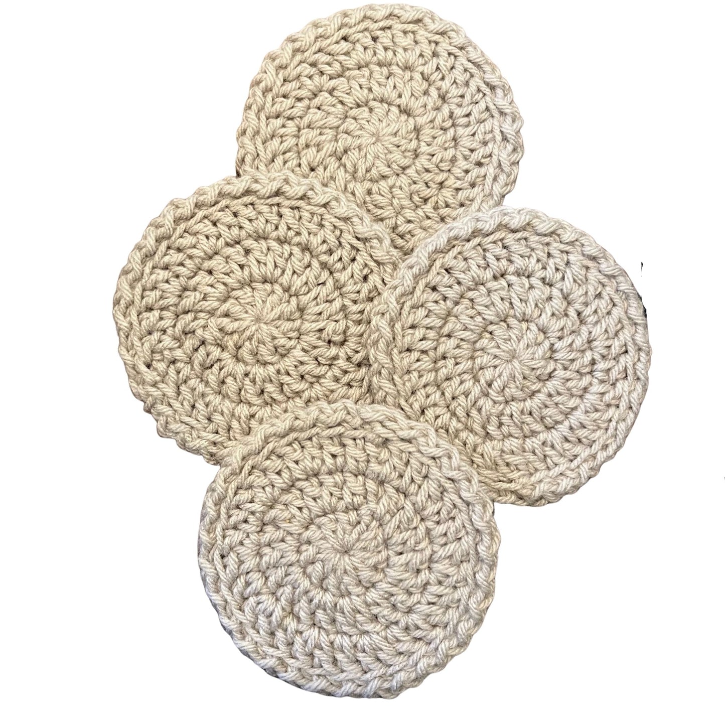 4-inch Crochet Boho Coasters (Set of 4)