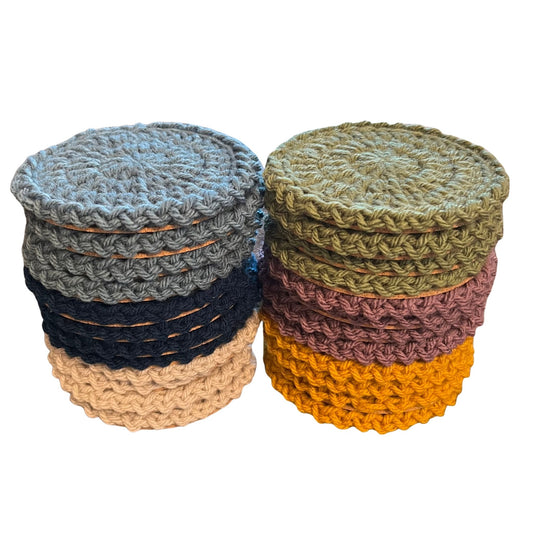 4-inch Crochet Boho Coasters (Set of 4)